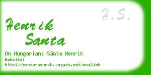 henrik santa business card